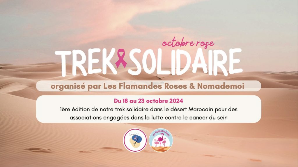 Trek solidaire octobre rose dans le désert marocain